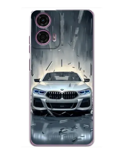 Чехол для Motorola MOTO G24 Power с картинкой «BMW в свете фар»