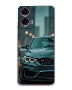 Чехол для Motorola MOTO G24 Power с картинкой «BMW в огнях города»