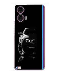 Чехол для Motorola MOTO G24 Power с картинкой «Силуэт BMW в темноте»