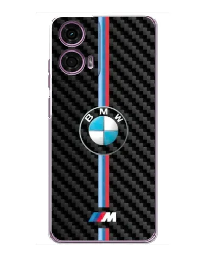 Чехол для Motorola MOTO G24 Power с картинкой «Эмблема BMW и карбон»