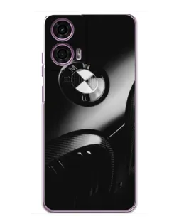 Чехол для Motorola MOTO G24 Power с картинкой «Эмблема BMW — макро»
