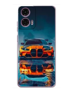 Чехол для Motorola MOTO G24 Power с картинкой «BMW — золотая эмблема»