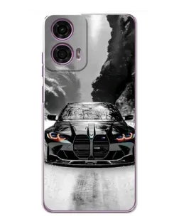 Чехол для Motorola MOTO G24 Power с картинкой «BMW — акварельный дрифт»