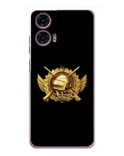 Чехол для Motorola MOTO G24 Power с картинкой «PUBG — оранжевый градиент»