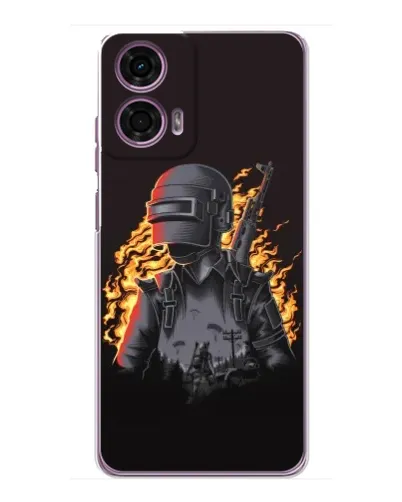 Чехол для Motorola MOTO G24 Power с картинкой «PUBG — огненный силуэт» Чехол для Motorola MOTO G24 Power с картинкой «PUBG — огненный силуэт»