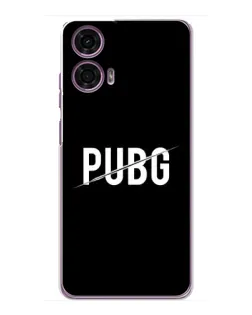 Чехол для Motorola MOTO G24 Power с картинкой «PUBG — белый логотип»