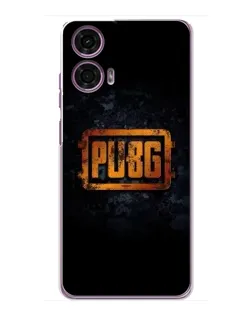 Чехол для Motorola MOTO G24 Power с картинкой «PUBG — золотой логотип»