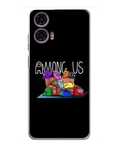 Чехол для Motorola MOTO G24 Power с картинкой «Логотип Among Us»