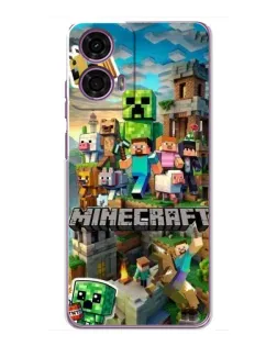 Чехол для Motorola MOTO G24 Power с картинкой «Замок Minecraft»