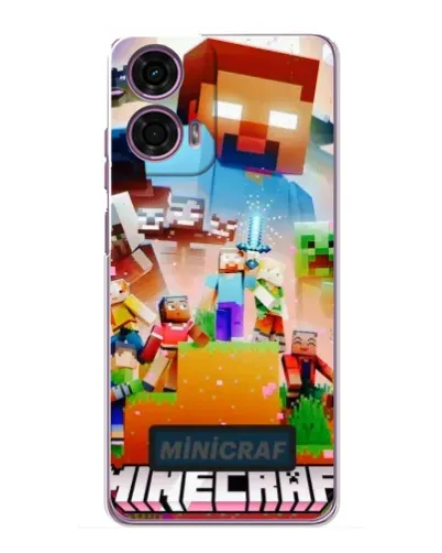 Чехол для Motorola MOTO G24 Power с картинкой «Minecraft герои игры» Чехол для Motorola MOTO G24 Power с картинкой «Minecraft герои игры»