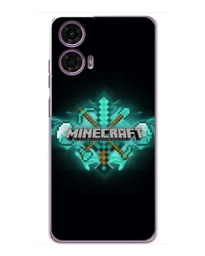 Чехол для Motorola MOTO G24 Power с картинкой «Minecraft Diamond лого» Чехол для Motorola MOTO G24 Power с картинкой «Minecraft Diamond лого»