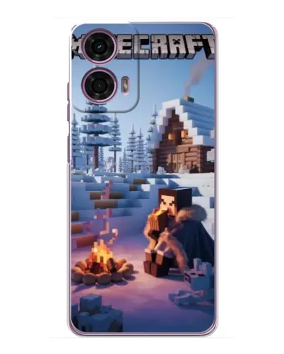 Чехол для Motorola MOTO G24 Power с картинкой «Зимний Minecraft» Чехол для Motorola MOTO G24 Power с картинкой «Зимний Minecraft»