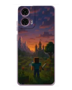 Чехол для Motorola MOTO G24 Power с картинкой «Стив у башни»