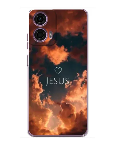 Чехол для Motorola MOTO G24 Power с картинкой «Сияние Имени Jesus»
