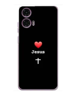 Чехол для Motorola MOTO G24 Power с картинкой «Сердце - Jesus»
