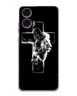 Чехол для Motorola MOTO G24 Power с картинкой «Сияющий крест Jesus»