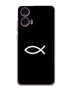 Чехол для Motorola MOTO G24 Power с картинкой «Символ рыбы Jesus»