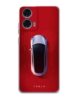 Чехол для Motorola MOTO G24 Power с картинкой «Tesla Top View»