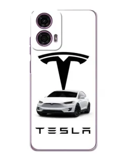 Чохол для Motorola MOTO G24 Power з картинкою «Tesla White Style»