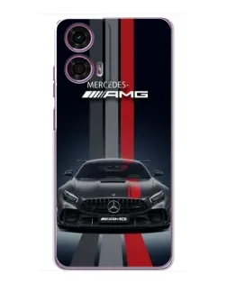 Чохол для Motorola MOTO G24 Power з картинкою «Mercedes — білий карбон»