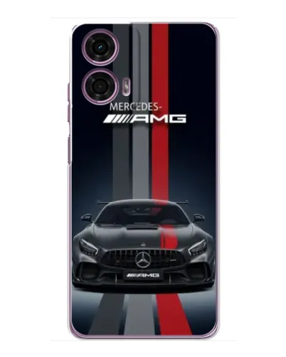 Чехол для Motorola MOTO G24 Power с картинкой «Mercedes — белый карбон»