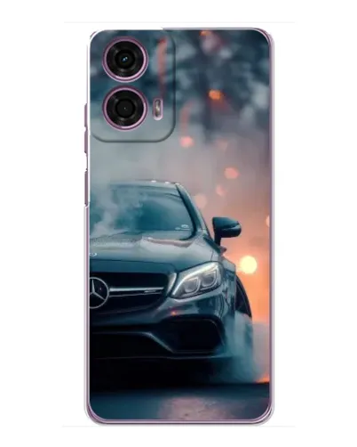 Чехол для Motorola MOTO G24 Power с картинкой «Mercedes — ночной город»