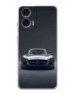 Чехол для Motorola MOTO G24 Power с картинкой «Mercedes на черном»