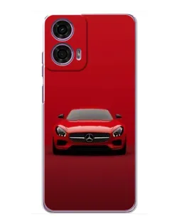Чехол для Motorola MOTO G24 Power с картинкой «Красный Mercedes AMG»