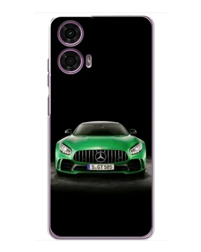Чехол для Motorola MOTO G24 Power с картинкой «Mercedes — неоновый лого»