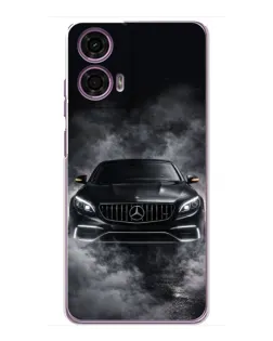 Чехол для Motorola MOTO G24 Power с картинкой «Mercedes в дыму»