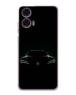 Чехол для Motorola MOTO G24 Power с картинкой «Mercedes — силуэт авто»