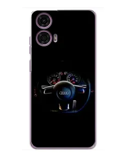Чохол для Motorola MOTO G24 Power з картинкою «Салон Audi — кермо»