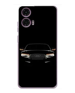 Чехол для Motorola MOTO G24 Power с картинкой «Audi — ночной контур»