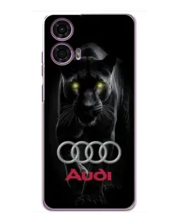 Чехол для Motorola MOTO G24 Power с картинкой «Пантера и Audi»