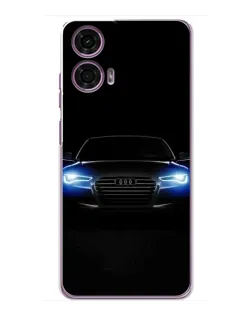 Чехол для Motorola MOTO G24 Power с картинкой «Audi в неоне»
