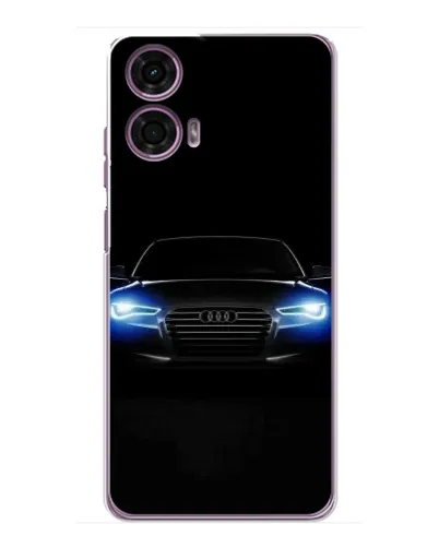 Чехол для Motorola MOTO G24 Power с картинкой «Audi в неоне»