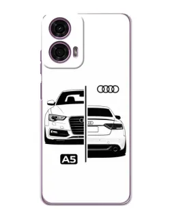 Чехол для Motorola MOTO G24 Power с картинкой «Audi — контрастный дизайн»