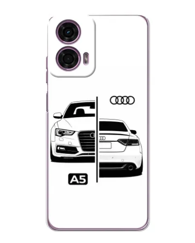 Чехол для Motorola MOTO G24 Power с картинкой «Audi — контрастный дизайн»