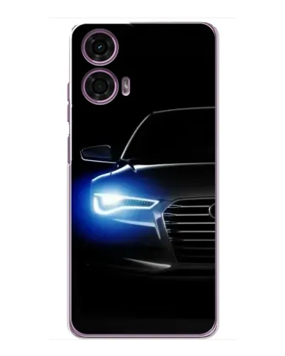 Чехол для Motorola MOTO G24 Power с картинкой «Неоновый взгляд Audi»