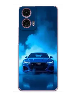 Чехол для Motorola MOTO G24 Power с картинкой «Audi — голубая энергия»