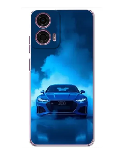 Чехол для Motorola MOTO G24 Power с картинкой «Audi — голубая энергия»