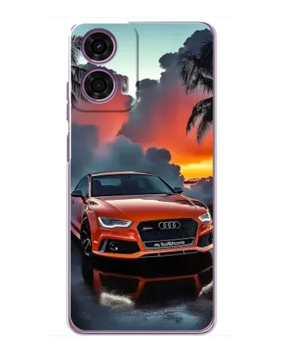 Чехол для Motorola MOTO G24 Power с картинкой «Audi — закат»
