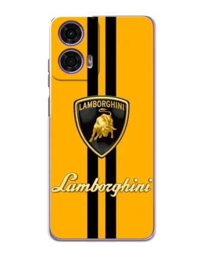 Чехол для Motorola MOTO G24 Power с картинкой «Lamborghini Stripe желтый»