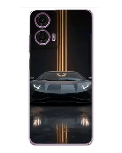 Чехол для Motorola MOTO G24 Power с картинкой «Lamborghini золотые линии»