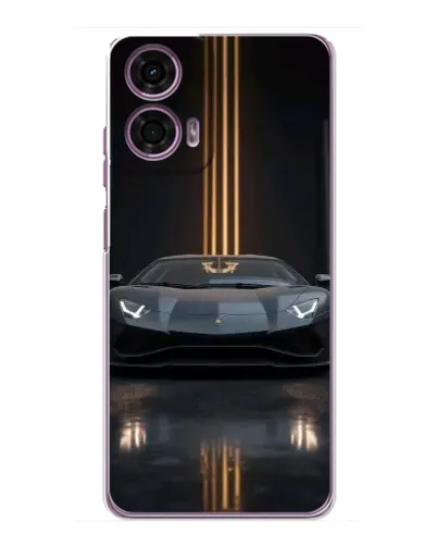 Чехол для Motorola MOTO G24 Power с картинкой «Lamborghini золотые линии»