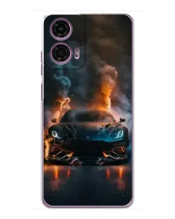 Чехол для Motorola MOTO G24 Power с картинкой «Lamborghini дымная эстетика»