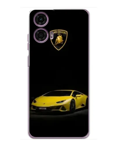 Чехол для Motorola MOTO G24 Power с картинкой «Lamborghini желтый акцент»