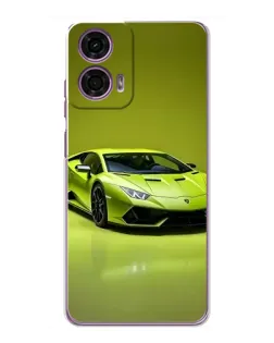Чехол для Motorola MOTO G24 Power с картинкой «Салатовый Lamborghini Huracan»