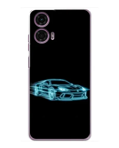 Чехол для Motorola MOTO G24 Power с картинкой «Неоновый контур Lamborghini»
