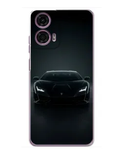 Чехол для Motorola MOTO G24 Power с картинкой «Черный Lamborghini Aventador»